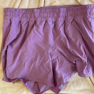 Purple lululemon shorts